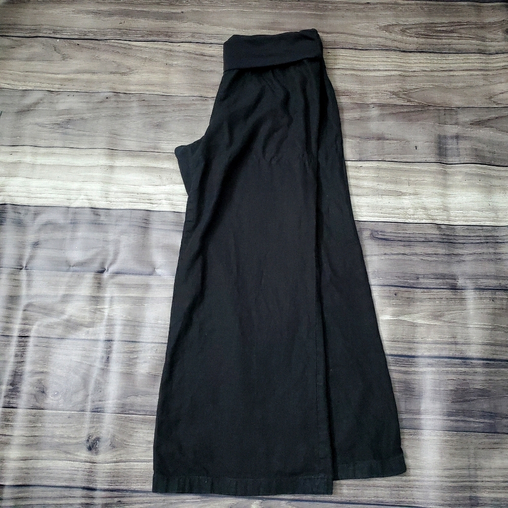 Old Navy Wide Leg Fold Over Waist Linen Pants